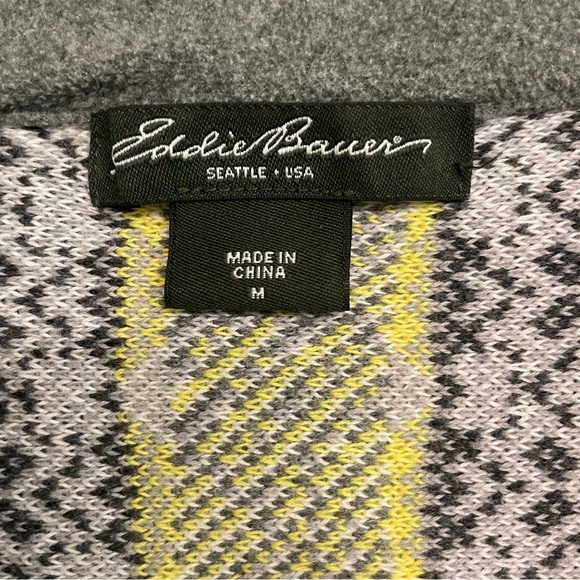 Eddie Bauer Zip Up Fair Isle Nordic Cardigan Sweater Jacket - Picture 2 of 7